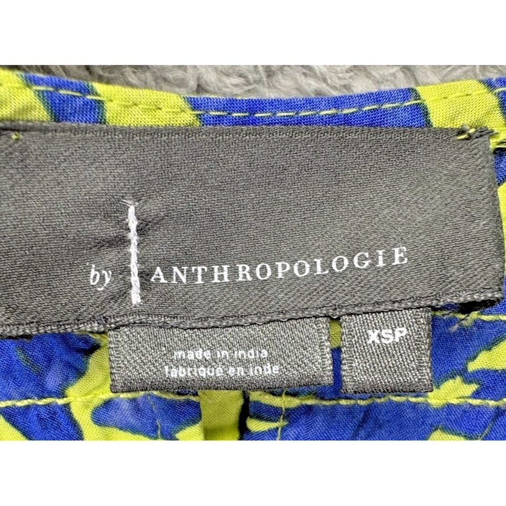 Anthropologie Vega Lounge Jumpsuit Women's XSP Blue Green Tropical Boho Casual - Picture 3 of 14